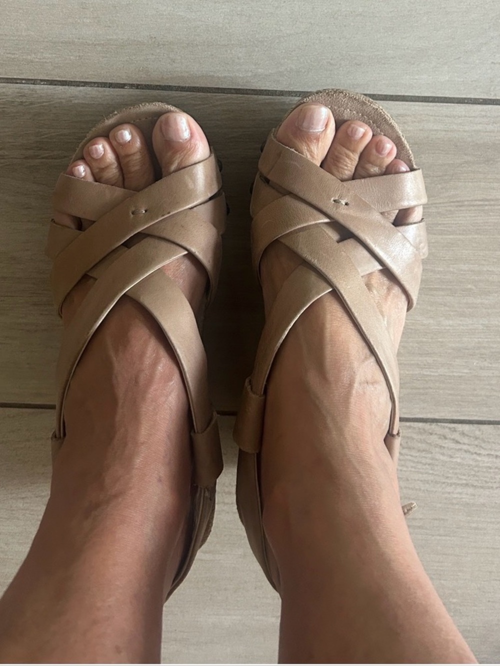 Bussola Formentera wedge sandal Milky Tea